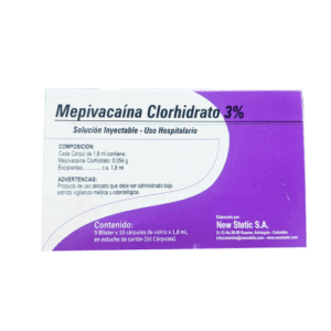 Anestesia Local Mepivacaina 3% Caja x 50 Sin Vasoconstrictor (EXE)