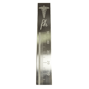 Regla metalica para endodoncia
