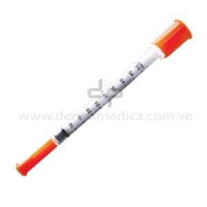 Inyectadora esteril 1cc para insulina 30*1/2 aguja fija