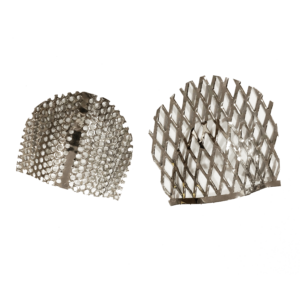 Malla metalica rigida para protesis dental