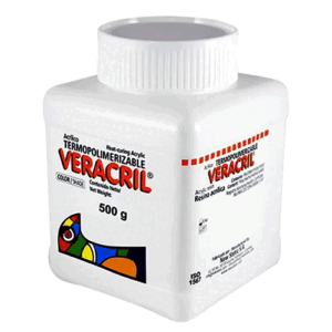 Acrilico Termo Polvo Rosado Con Fibra Veracryl 500gr
