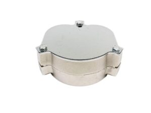 Mufla de Acero Inox con Tornillo (Plateada)
