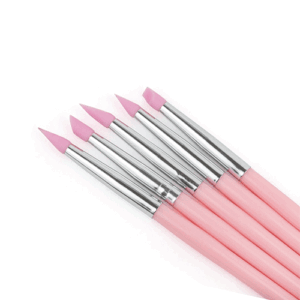 Pinceles Puntas De Silicon Para Resina Rosados Kit
