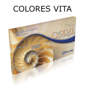 Placa de Dientes Anteriores Inferiores Marca Coral Colores VITA