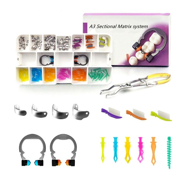 Sistema de matrices seccionales cunas, matrices, 2 anillos NITI A3 DENTPARK