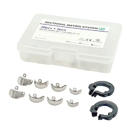 Sistema de matrices seccionales cunas, matrices, 2 anillos NITI A3