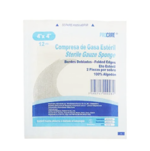 Gasas Sin Algodon 4*4 Esteril Procare