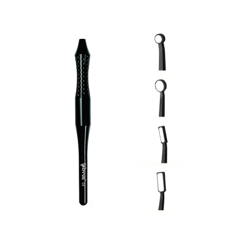 Espejo Rodio U-HD MINI Ultra Delgado Mango+4 Negro Royva