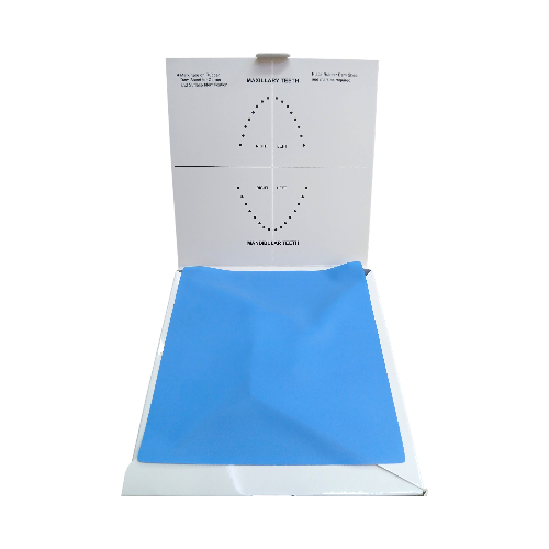 Goma dique IKI media Con Plantilla para Perforar azul clara x20